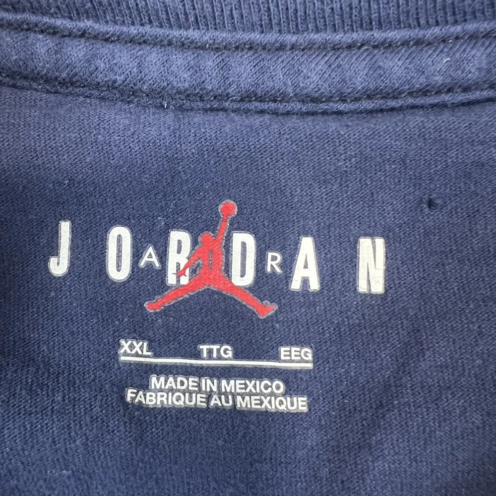 Jordan XXL T-Shirt Navy Blue Jumpman Air Graphic Streetwear Tee BE-32